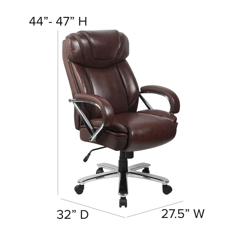 High-Back Ergonomic Office Chair, 500 lb Capacity with Headrest