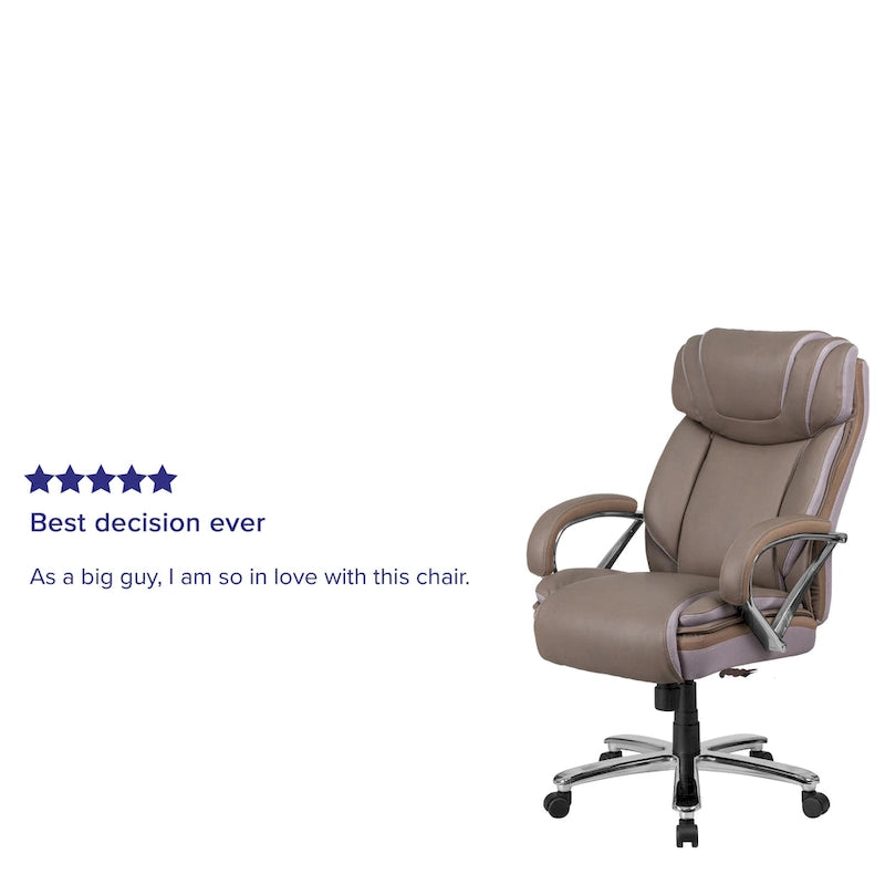 High-Back Ergonomic Office Chair, 500 lb Capacity with Headrest