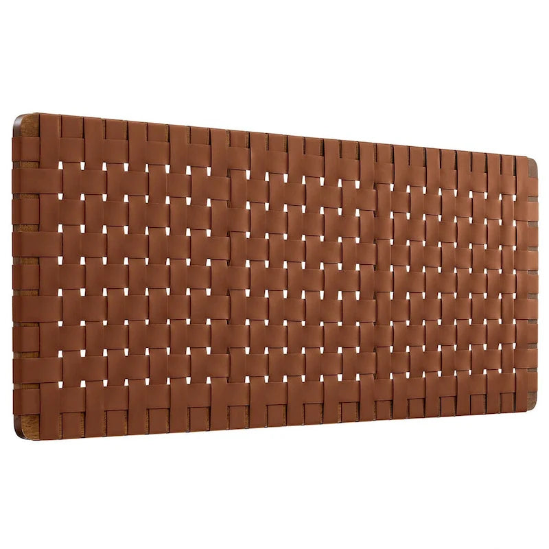 Adjustable Woven Vegan Leather Headboard, Twin to King, Multiple Colors