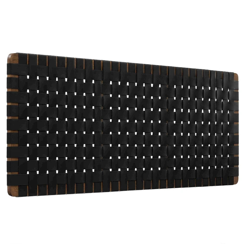 Adjustable Woven Vegan Leather Headboard, Twin to King, Multiple Colors