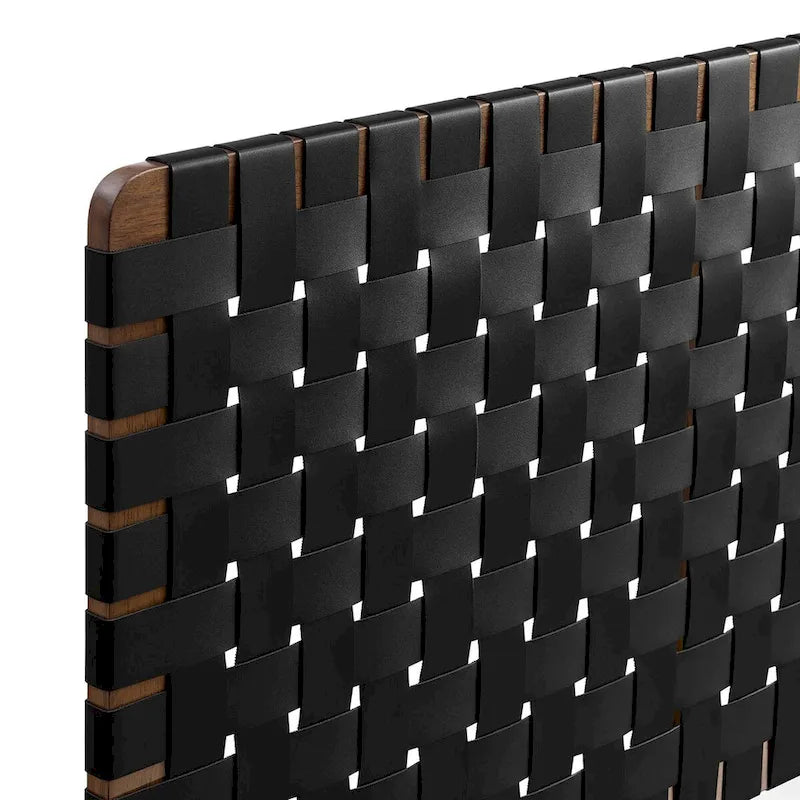 Adjustable Woven Vegan Leather Headboard, Twin to King, Multiple Colors
