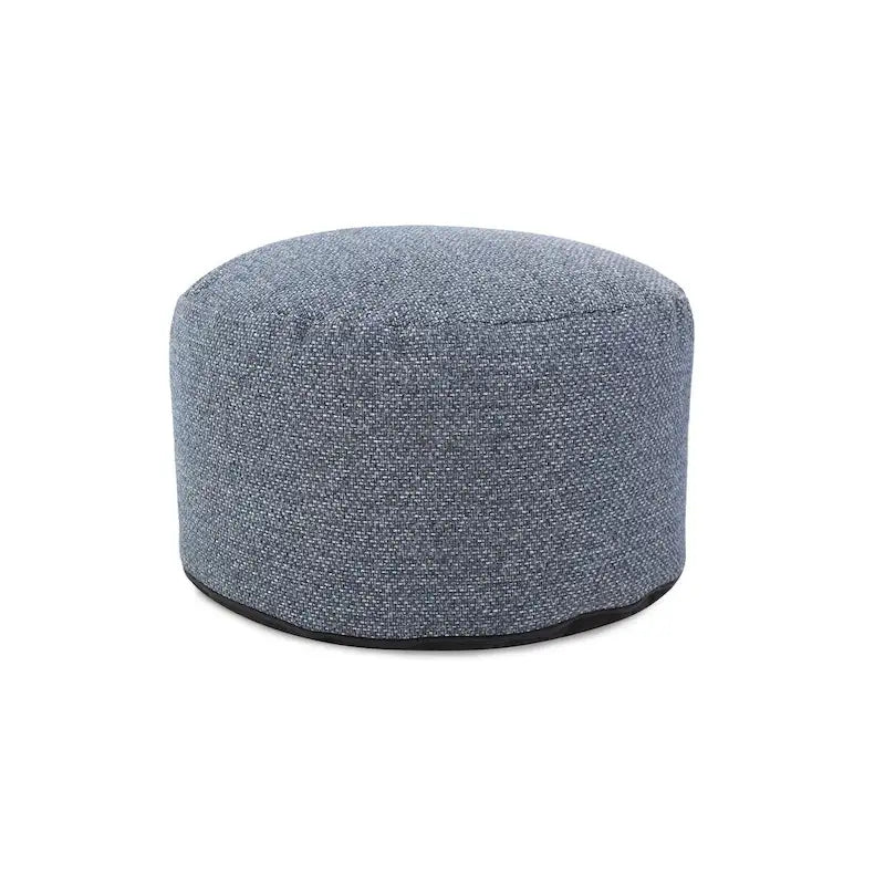 Allan Andrews Round Foot Pouf Panama Indigo
