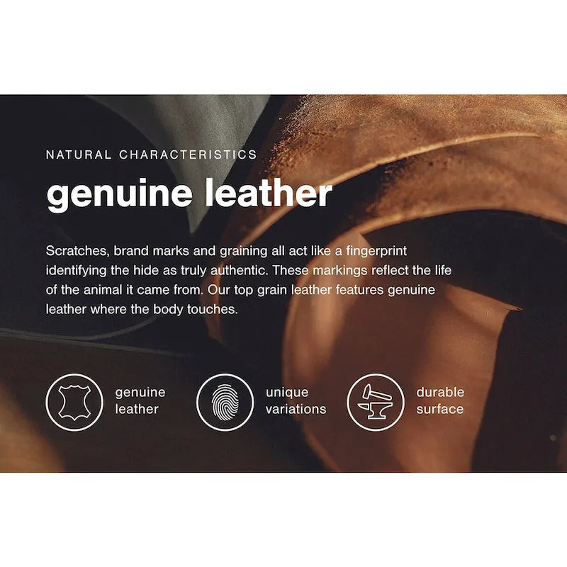 Top Grain Leather and Faux Leather Tufted Ottoman