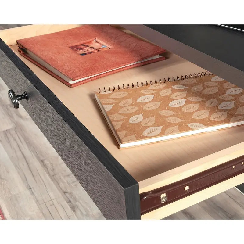 2-Drawer Writing Desk in Raven Oak Finish