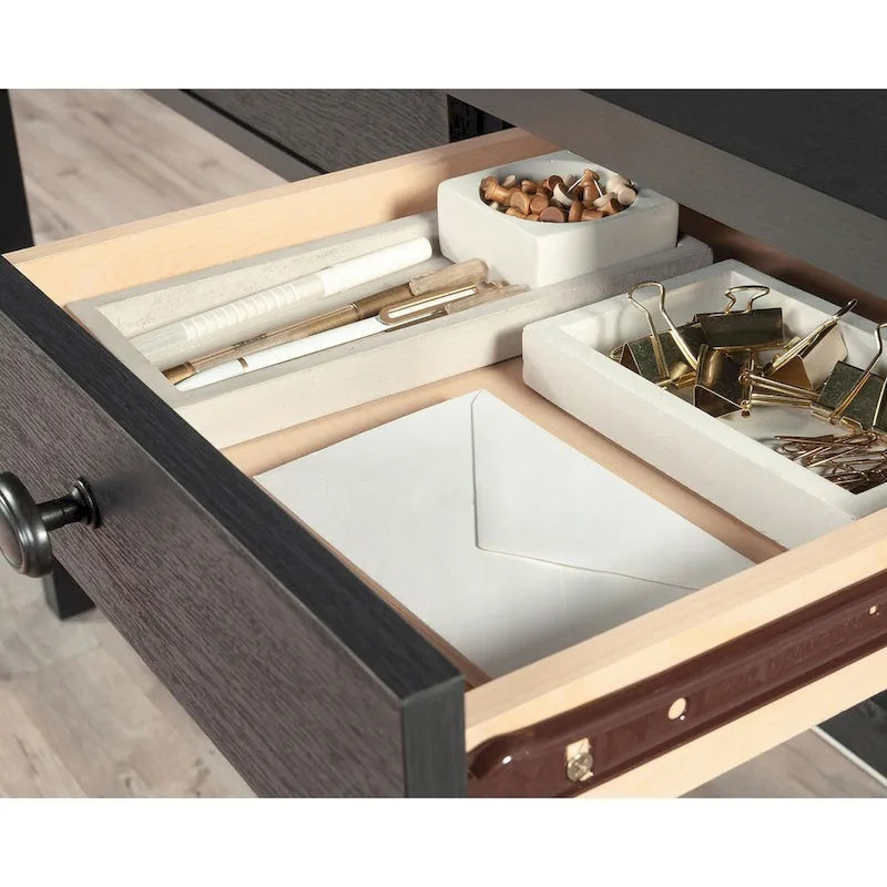 2-Drawer Writing Desk in Raven Oak Finish