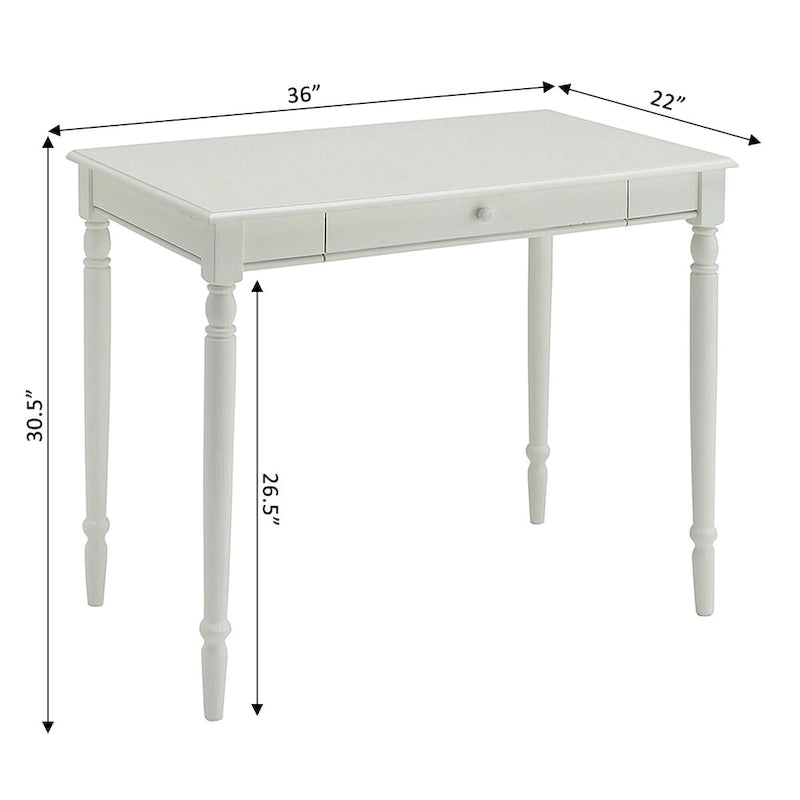 36-Inch 1-Drawer Writing Desk with Pull-Out Keyboard Tray