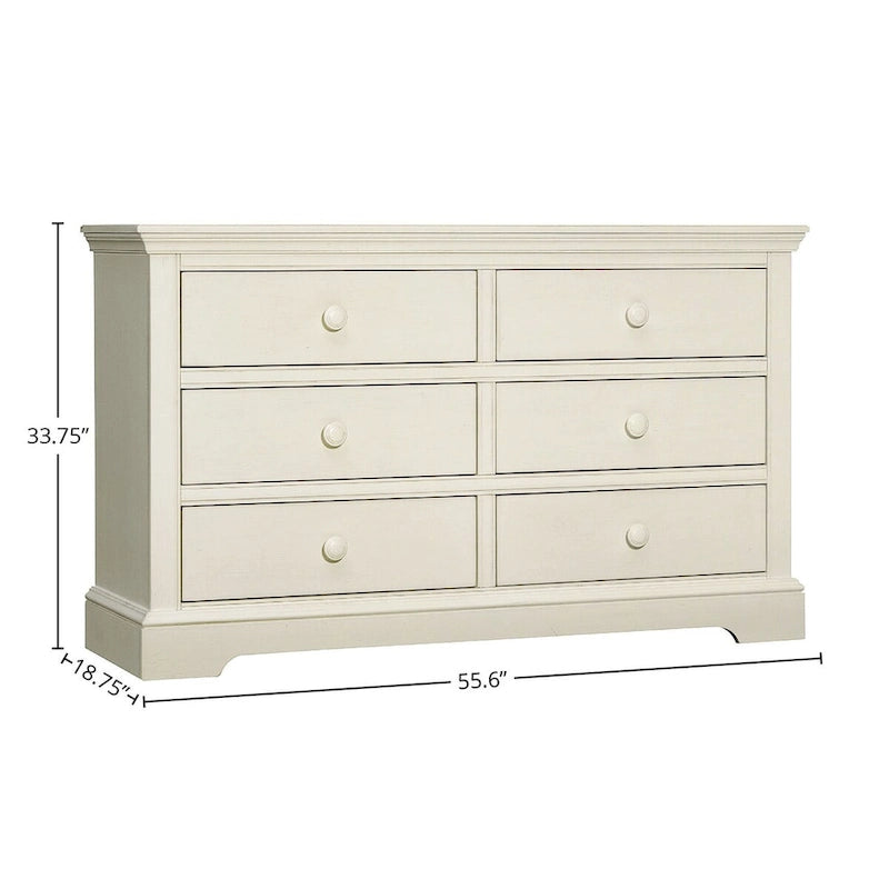 6-Drawer Dresser with Metal Handles, Multiple Colors
