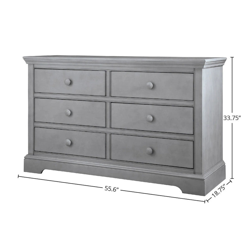 6-Drawer Dresser with Metal Handles, Multiple Colors
